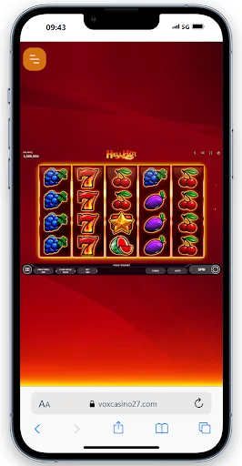Gra mobilna w Vox Kasyno na smartfonie